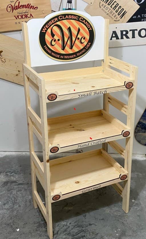 Wooden 4 Tier End-Cap Display