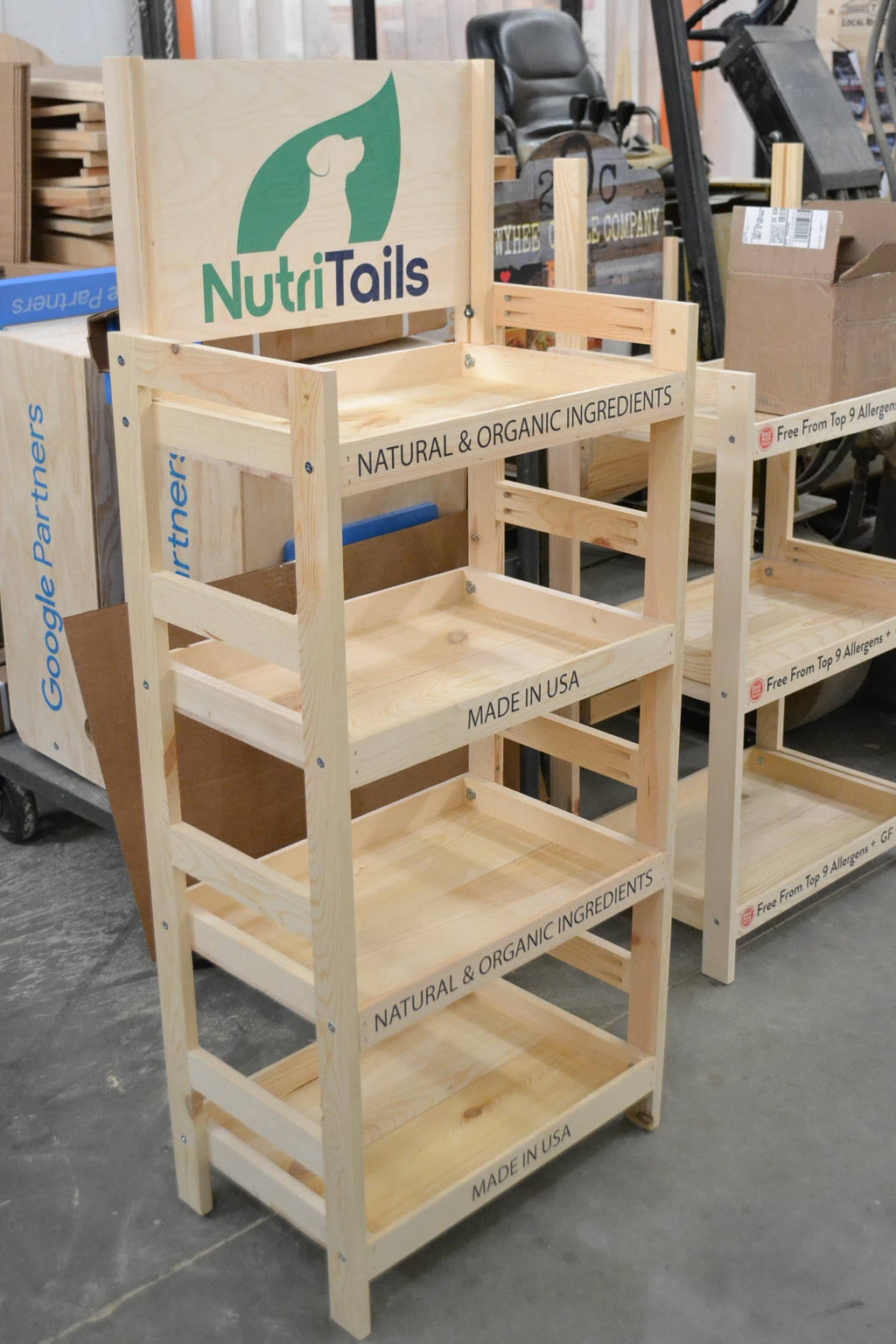 Wooden 4 Tier End-Cap Display