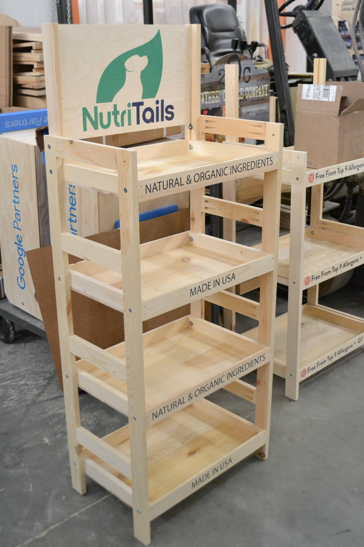 Wooden 4 Tier End-Cap Display